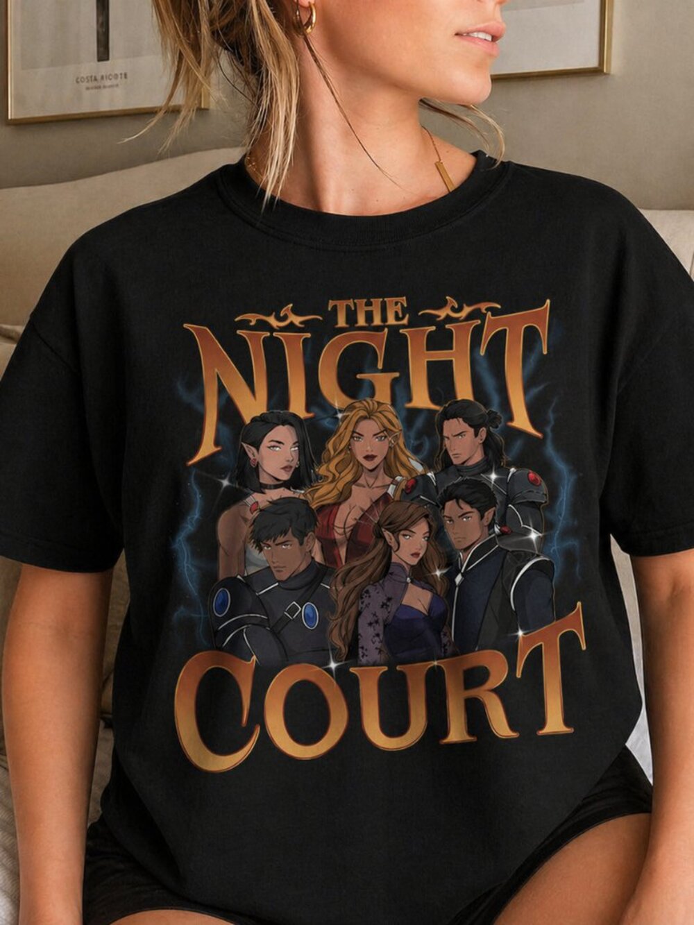 Night Court Starlight T-shirt, Fantasy Circle Graphic Tee